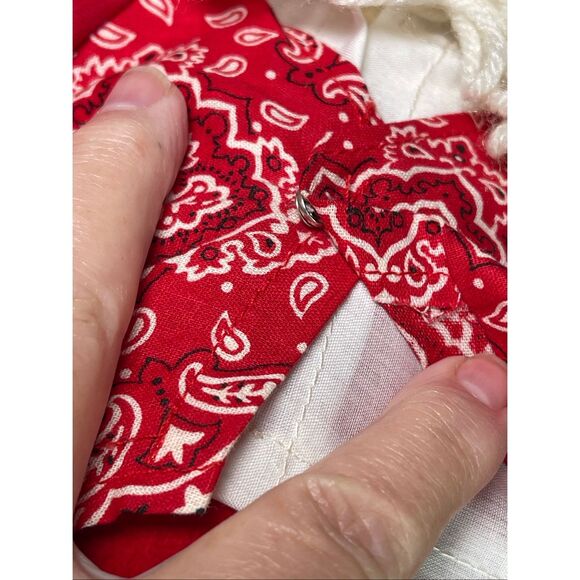 Primitive handmade? Muslin stuffed Santa 15.5” tall. - Picture 4 of 12